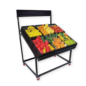 Sistemas de exhibición para frutas y verduras